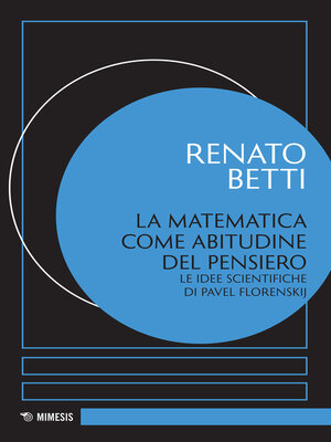 cover image of La matematica come abitudine del pensiero